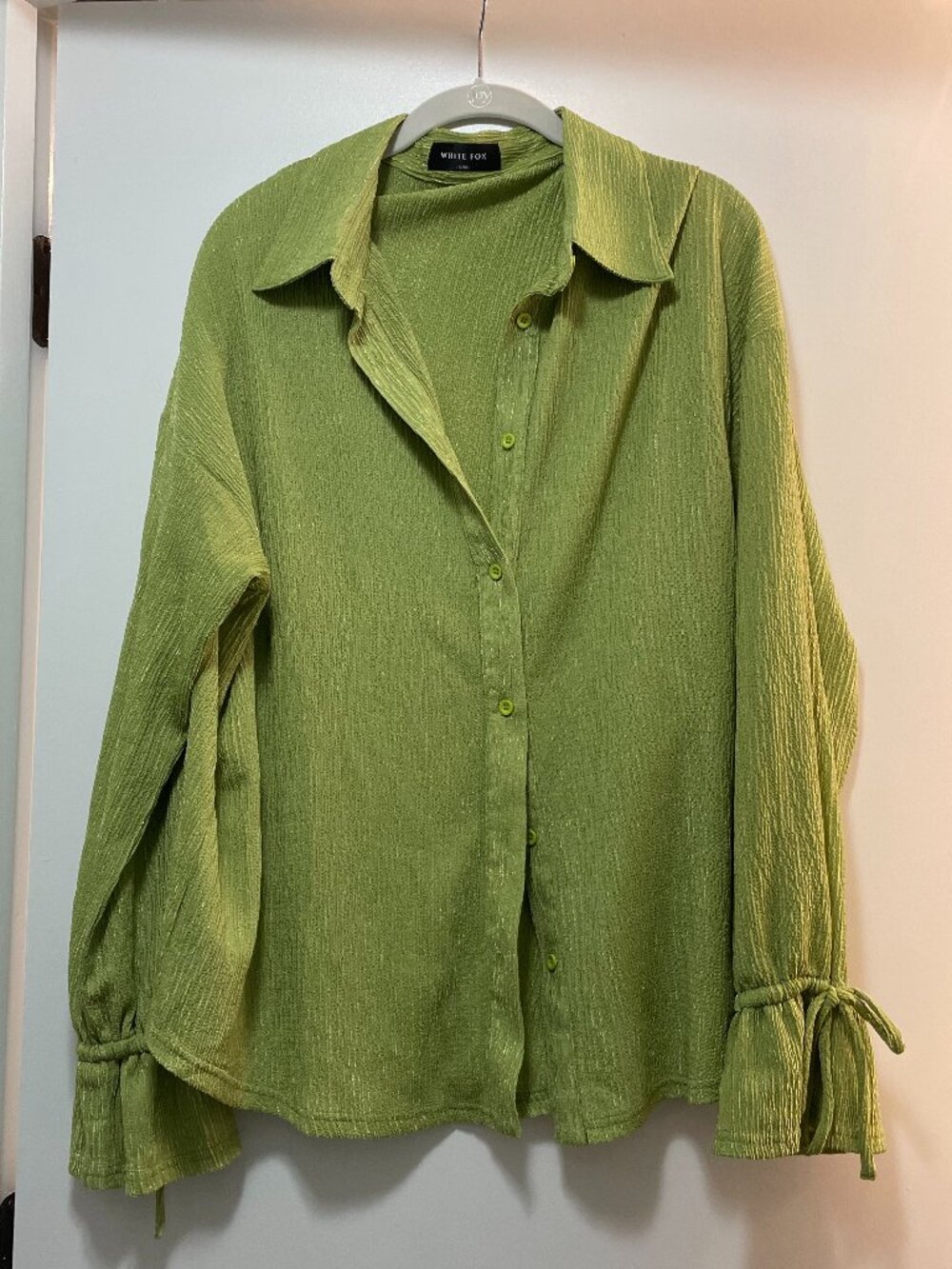 White Fox Simpler Times Shirt in Matcha Green (Size S/M)